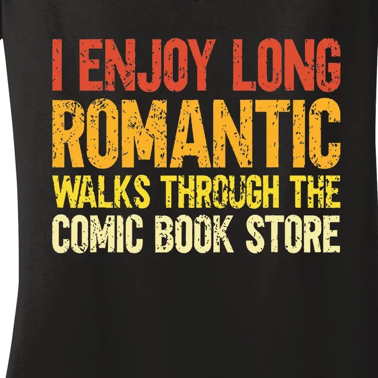 Funny Comic Book Lovers Comic Book Reader Comic Book Fans Women's V-Neck T-Shirt