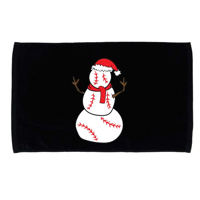 Funny Christmas Baseball Snow Christmas Baseball Funny Gift Microfiber Hand Towel