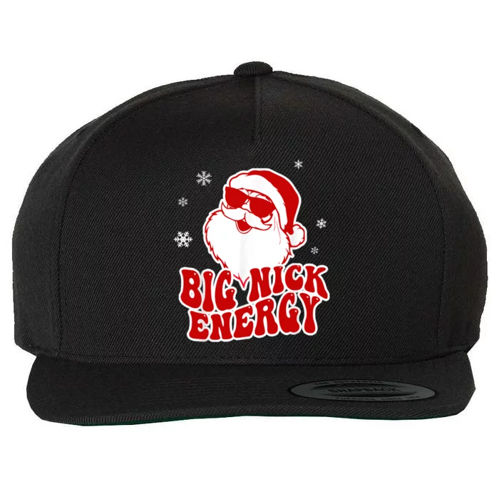 Funny Christmas Big Nick Energy Santa Naughty Adult Humor Gift Wool Snapback Cap