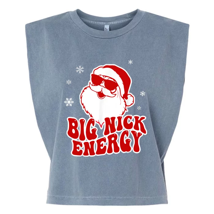 Funny Christmas Big Nick Energy Santa Naughty Adult Humor Gift Garment-Dyed Women's Muscle Tee