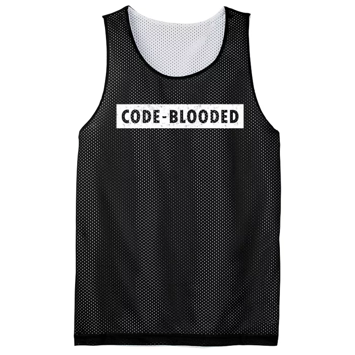 Funny Code Blooded Software Engineer Programmer Mesh Reversible Basketball Jersey Tank