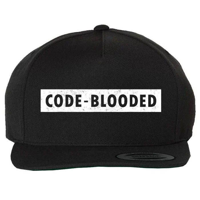 Funny Code Blooded Software Engineer Programmer Wool Snapback Cap