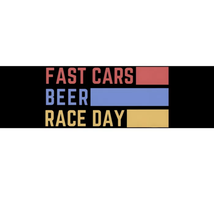 Fast Car Beer Race Day Bumper Sticker