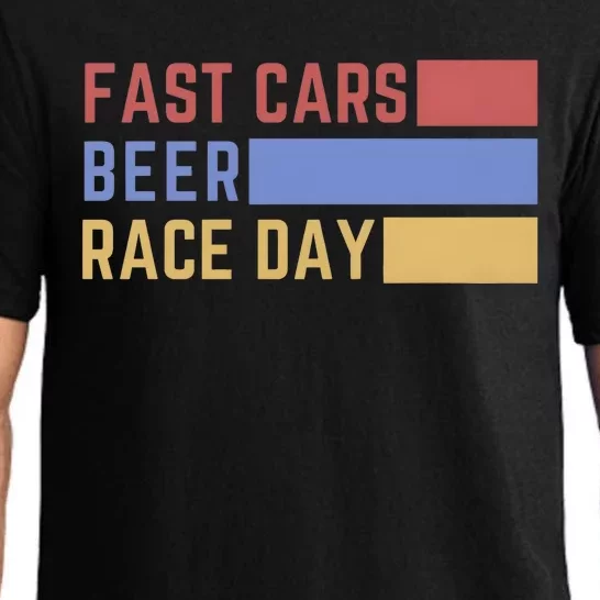 Fast Car Beer Race Day Pajama Set