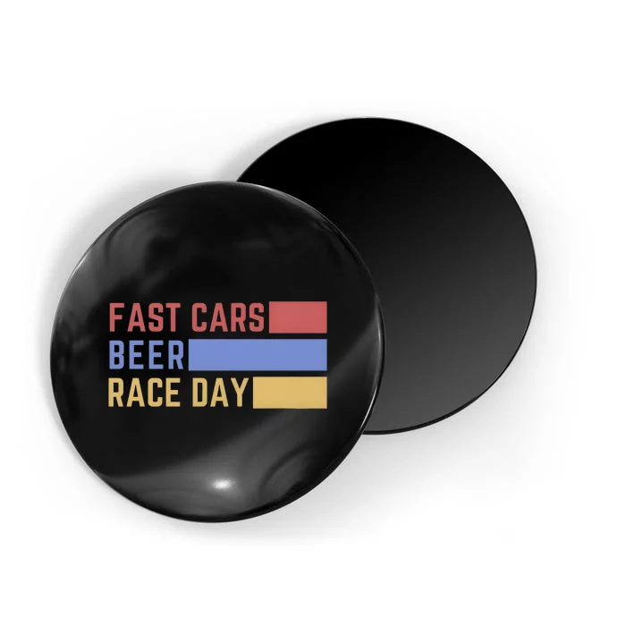 Fast Car Beer Race Day Magnet