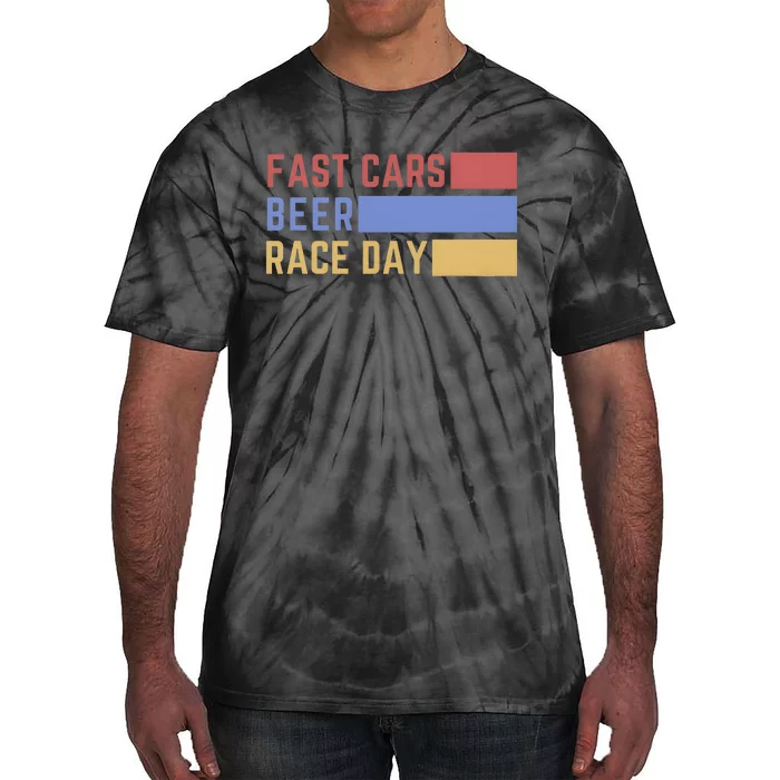 Fast Car Beer Race Day Tie-Dye T-Shirt