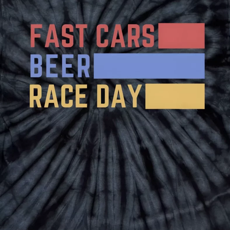 Fast Car Beer Race Day Tie-Dye T-Shirt