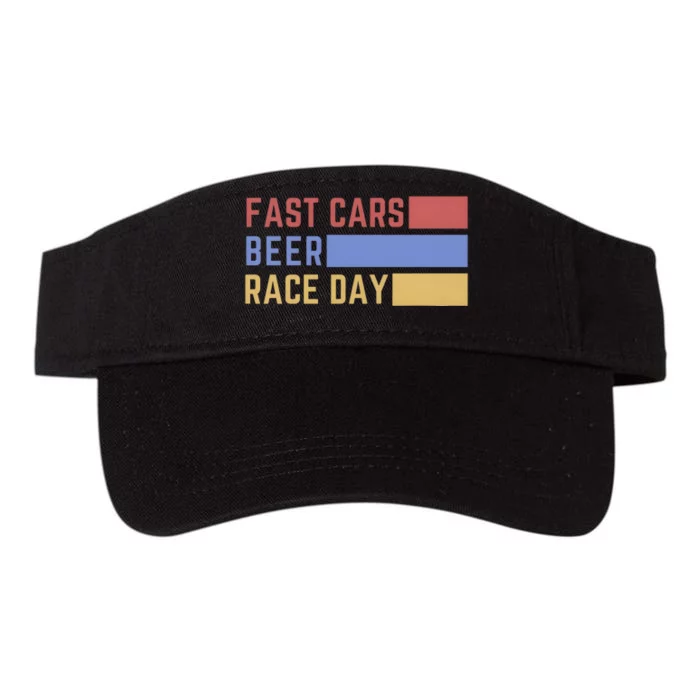 Fast Car Beer Race Day Valucap Bio-Washed Visor