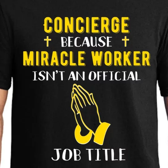 Funny Concierge Because Miracle Worker Isn't A Job Title Gif Meaningful Gift Pajama Set