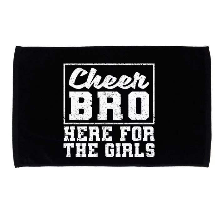 Funny Cheerleading Bros Cheer Bro Here For The Microfiber Hand Towel