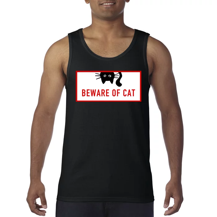 Funny Cat Beware Of Cat Lover Tank Top