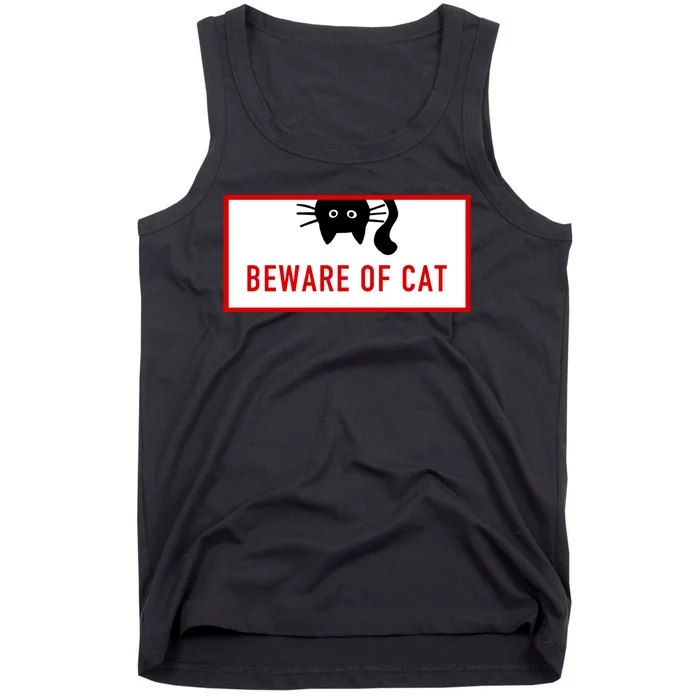 Funny Cat Beware Of Cat Lover Tank Top