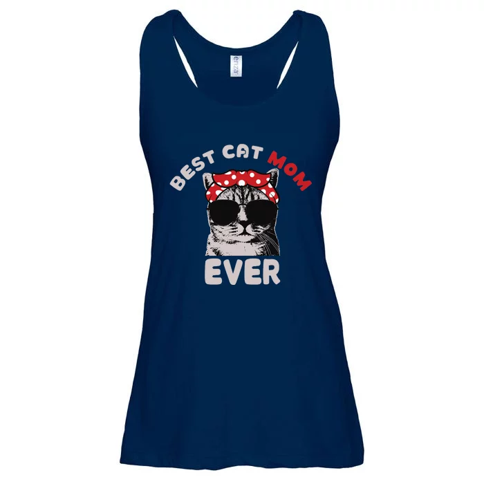 Funny Cat Best Cat Mom Ever Meow With My Cat Tee For Wo Ladies Essential Flowy Tank