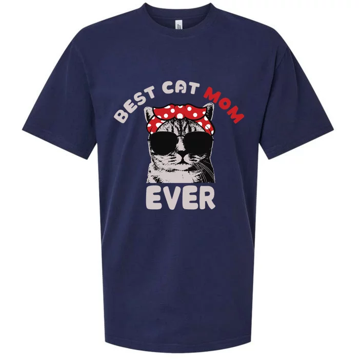 Funny Cat Best Cat Mom Ever Meow With My Cat Tee For Wo Sueded Cloud Jersey T-Shirt