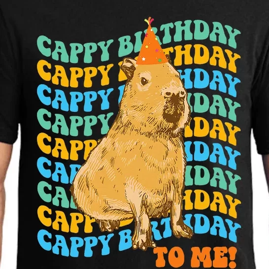 Funny Capybara Birthday Design Pajama Set