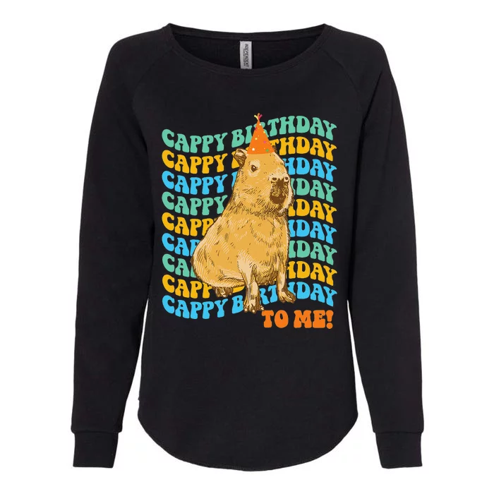 Funny Capybara Birthday Design Womens California Wash Sweatshirt