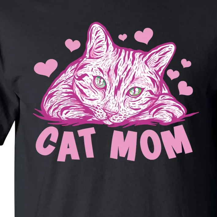 Funny Cat Best Cat Mom Ever Meow with my Cat Tee for Wo Tall T-Shirt