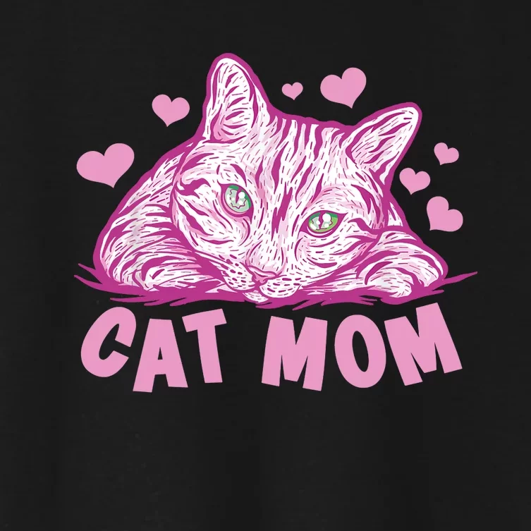 Funny Cat Best Cat Mom Ever Meow with my Cat Tee for Wo Women's Crop Top Tee