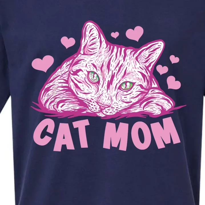 Funny Cat Best Cat Mom Ever Meow with my Cat Tee for Wo Sueded Cloud Jersey T-Shirt