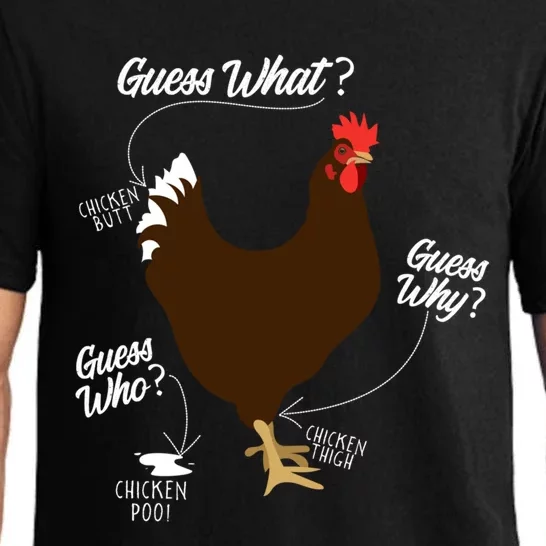 Funny Chicken Butt Guess Why? Farm Cool Gift Pajama Set