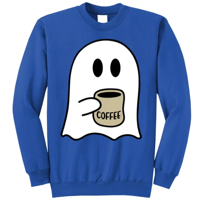 Funny Cute Boo Ghost Coffee Halloween Costume Spooky Season Gift Tall Sweatshirt