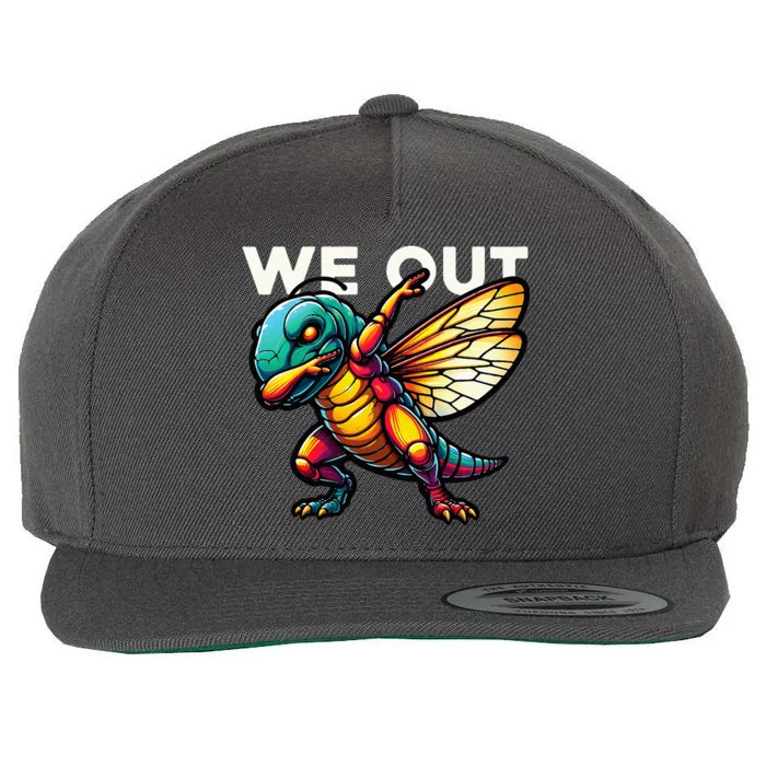 Funny Cicada Bugs Emergence Season Cicadasaurus Broods 2024 Wool Snapback Cap