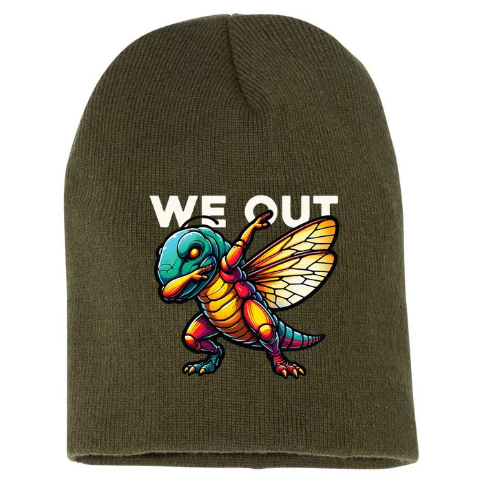 Funny Cicada Bugs Emergence Season Cicadasaurus Broods 2024 Short Acrylic Beanie