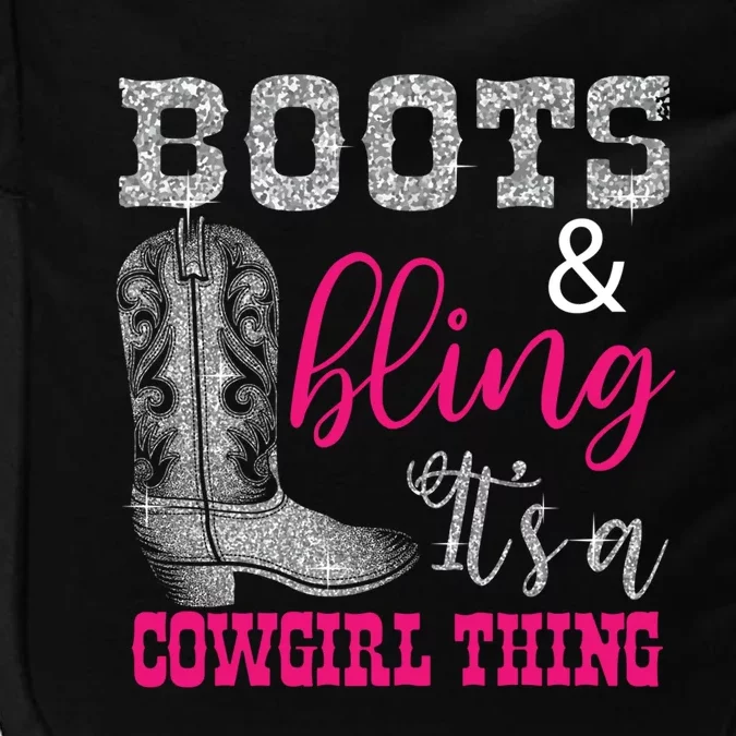 Funny Cowgirl Boots Bling Gift Cute Love Country Life Cool Gift Impact Tech Backpack