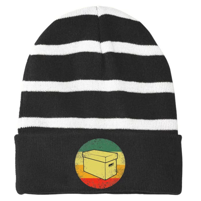 Funny Comic Book Lovers Design For Comic Book Fans Striped Beanie with Solid Band