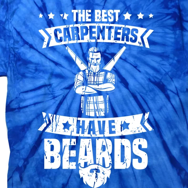 Funny Carpenter Beard Cute Gift Woodworker Carpentry Crafts Gift Tie-Dye T-Shirt