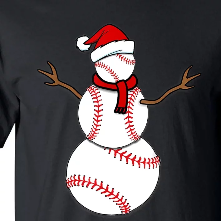 Funny Christmas Baseball Balls Santa Snowman TShirt TShirt Tall T-Shirt