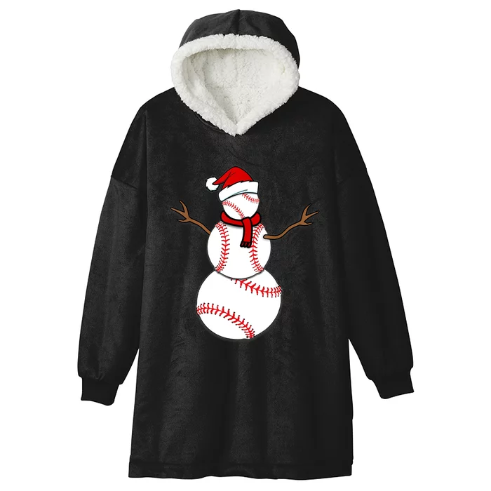 Funny Christmas Baseball Balls Santa Snowman TShirt TShirt Hooded Wearable Blanket