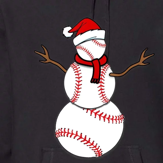 Funny Christmas Baseball Balls Santa Snowman TShirt TShirt Premium Hoodie