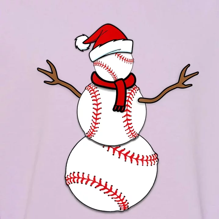 Funny Christmas Baseball Balls Santa Snowman TShirt TShirt Garment-Dyed Sweatshirt