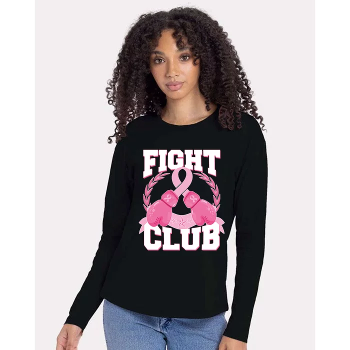 Fight Club Breast Cancer Awareness Warrior Womens Cotton Relaxed Long Sleeve T-Shirt