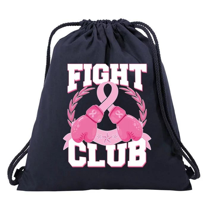 Fight Club Breast Cancer Awareness Warrior Drawstring Bag