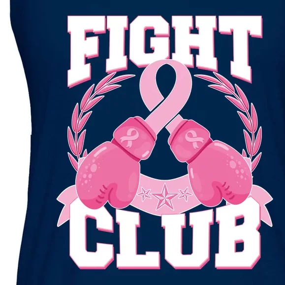 Fight Club Breast Cancer Awareness Warrior Ladies Essential Flowy Tank