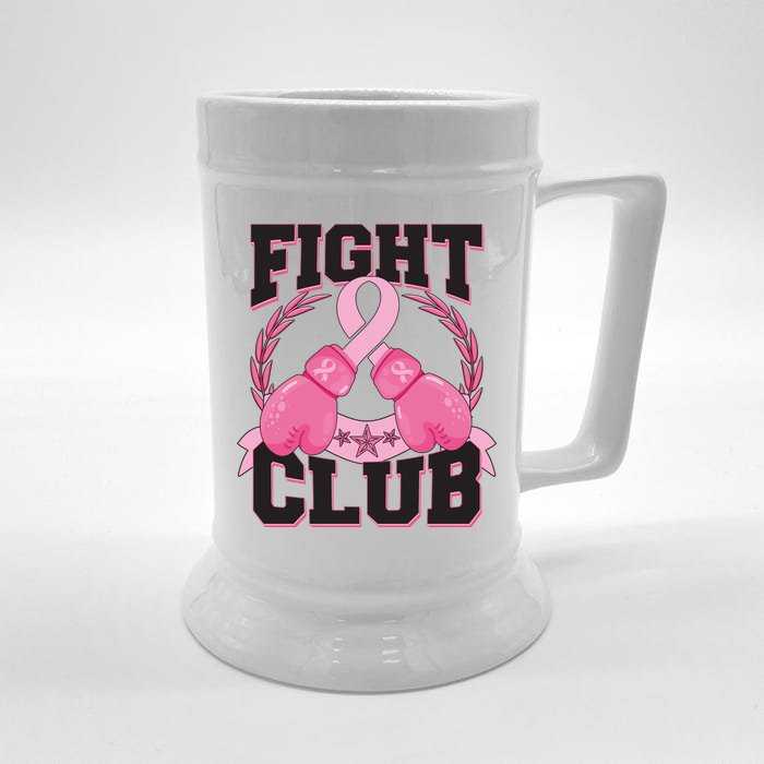 Fight Club Breast Cancer Awareness Warrior Front & Back Beer Stein