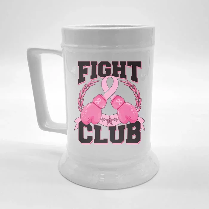 Fight Club Breast Cancer Awareness Warrior Front & Back Beer Stein