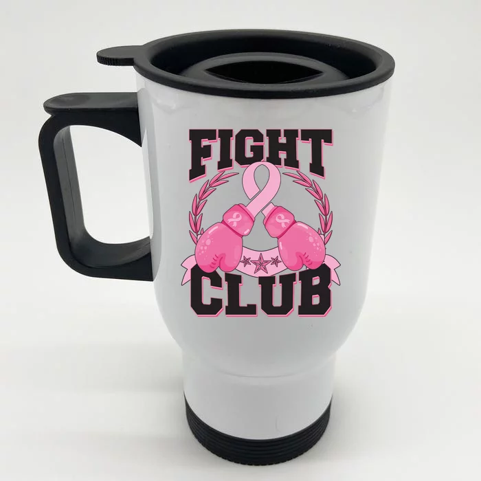 Fight Club Breast Cancer Awareness Warrior Front & Back Stainless Steel Travel Mug