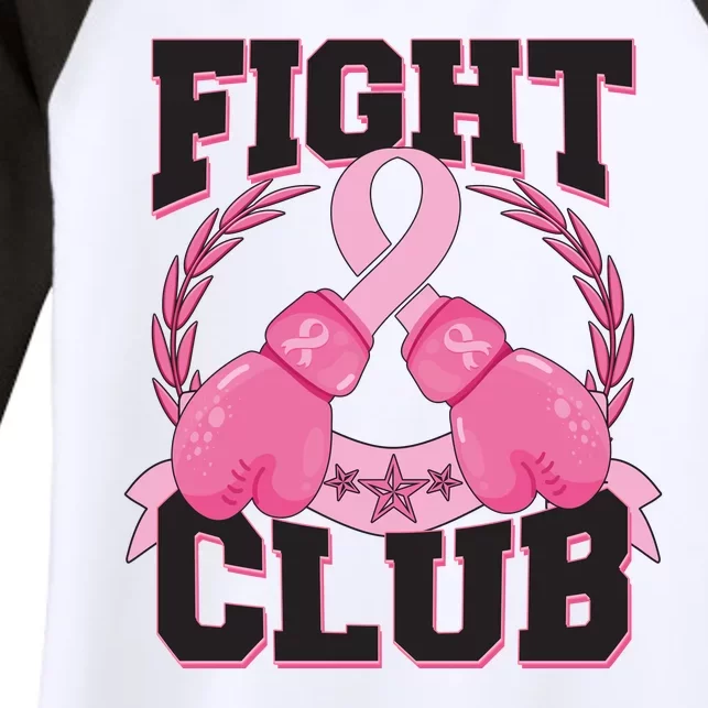 Fight Club Breast Cancer Awareness Warrior Women's Tri-Blend 3/4-Sleeve Raglan Shirt