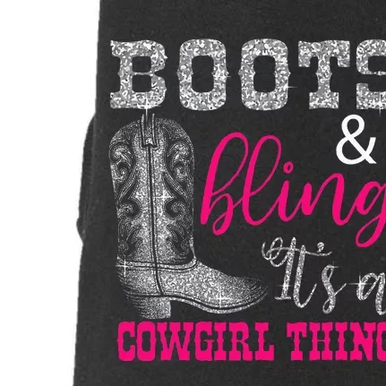 Funny Cowgirl Boots Bling Women Sleeveless Gift Cute Love Country Life Doggie 3-End Fleece Hoodie