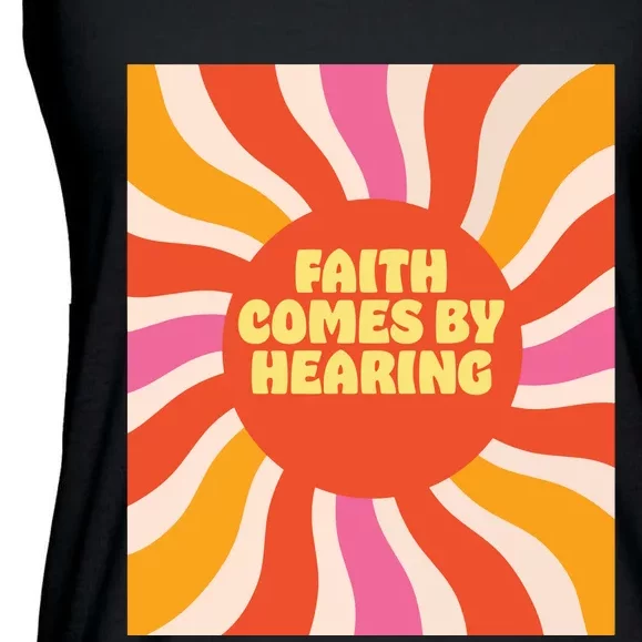 Faith Comes By Hearing Ladies Essential Flowy Tank