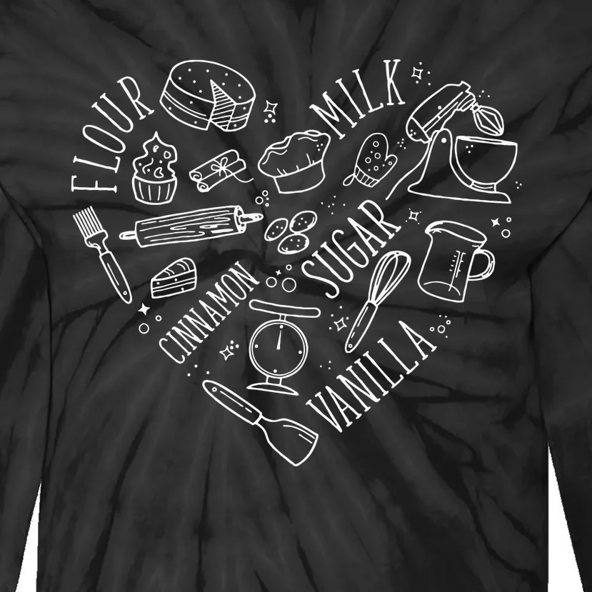 Funny Cookie Baking Love Baker Lover Best Baking Tie-Dye Long Sleeve Shirt