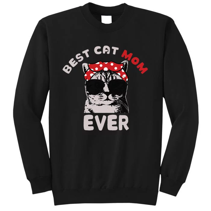 Funny Cat Best Cat Mom Ever Meow with my Cat Tee for Sweatshirt