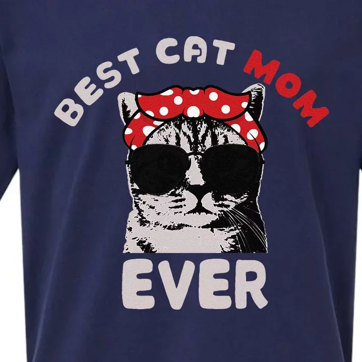 Funny Cat Best Cat Mom Ever Meow with my Cat Tee for Sueded Cloud Jersey T-Shirt