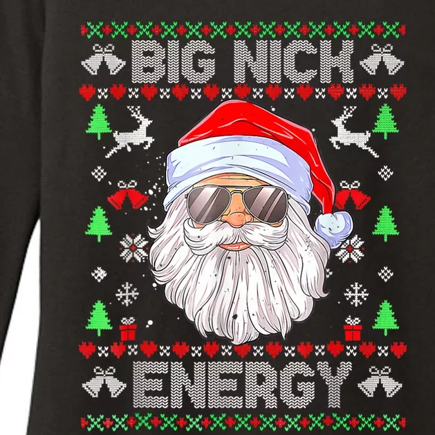 Funny Christmas Big Nick Energy Santa Naughty Adult Humor Womens CVC Long Sleeve Shirt