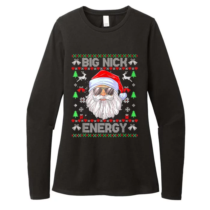 Funny Christmas Big Nick Energy Santa Naughty Adult Humor Womens CVC Long Sleeve Shirt