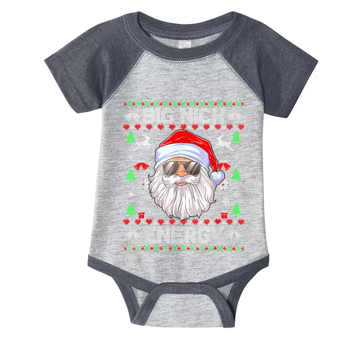 Funny Christmas Big Nick Energy Santa Naughty Adult Humor Infant Baby Jersey Bodysuit