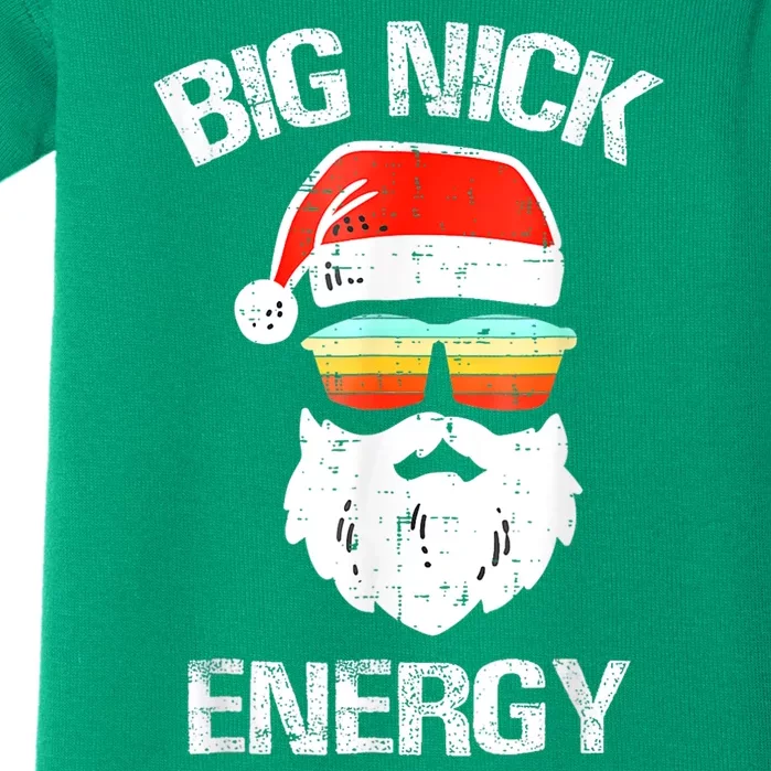 Funny Christmas Big Nick Energy Santa Naughty Adult Humor Baby Bodysuit